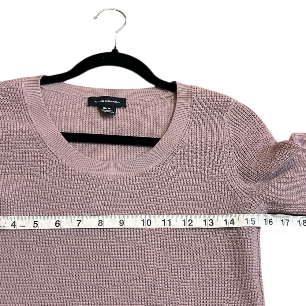 Club Monaco Women's Pink Short Sleeve Sweater-Size XS - Picture 8 of 9